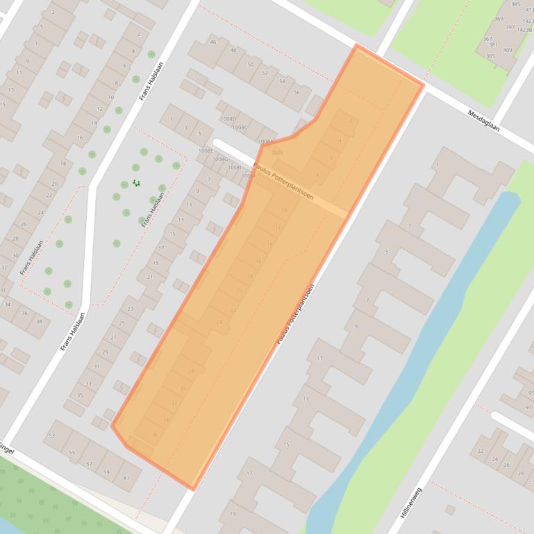 Kaart van postcodegebied 2182VG.