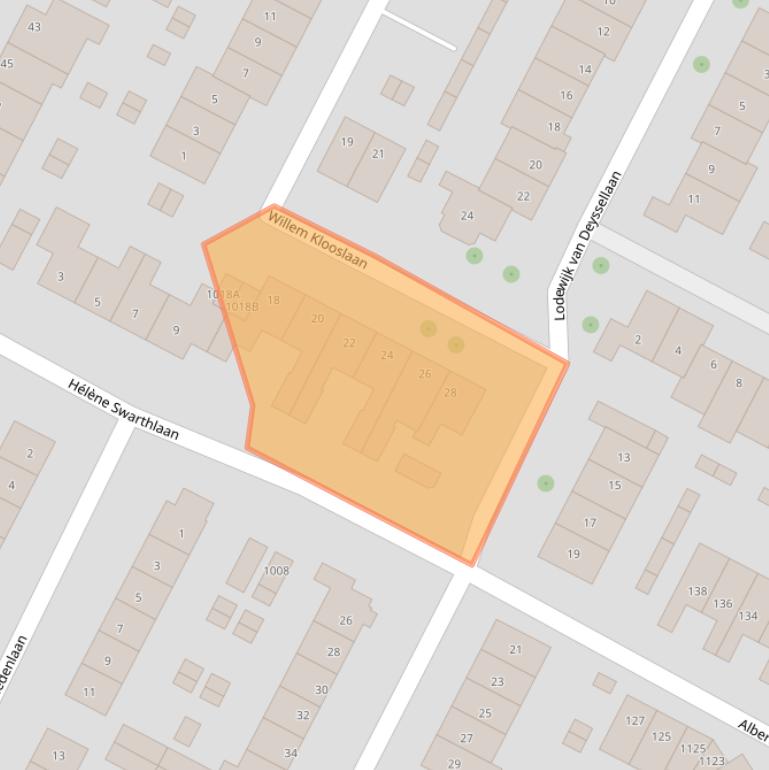 Kaart van postcodegebied 2182VM.