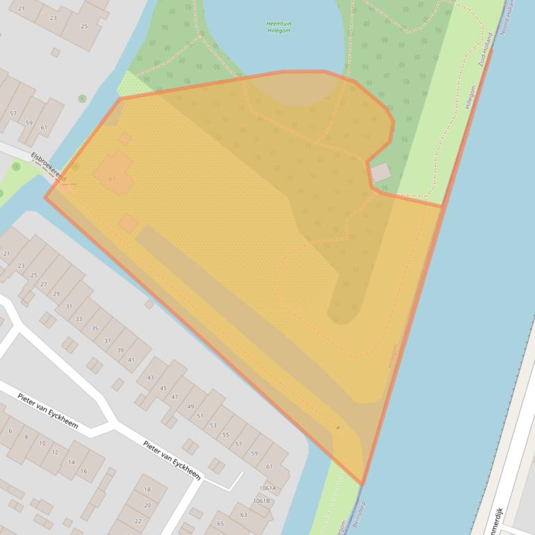 Kaart van postcodegebied 2182VR.