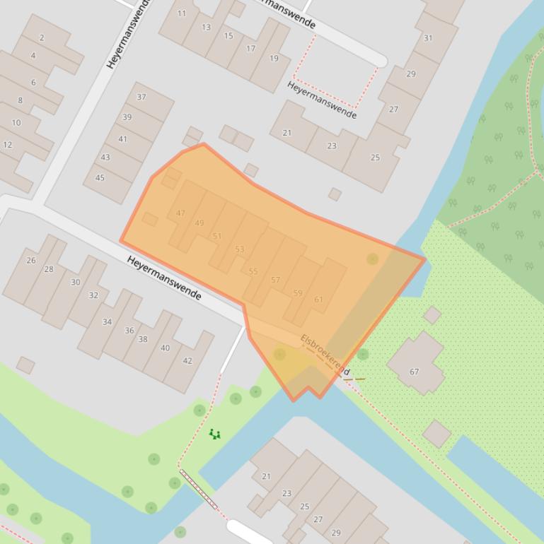 Kaart van postcodegebied 2182WV.