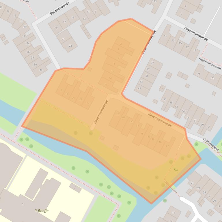 Kaart van postcodegebied 2182WX.