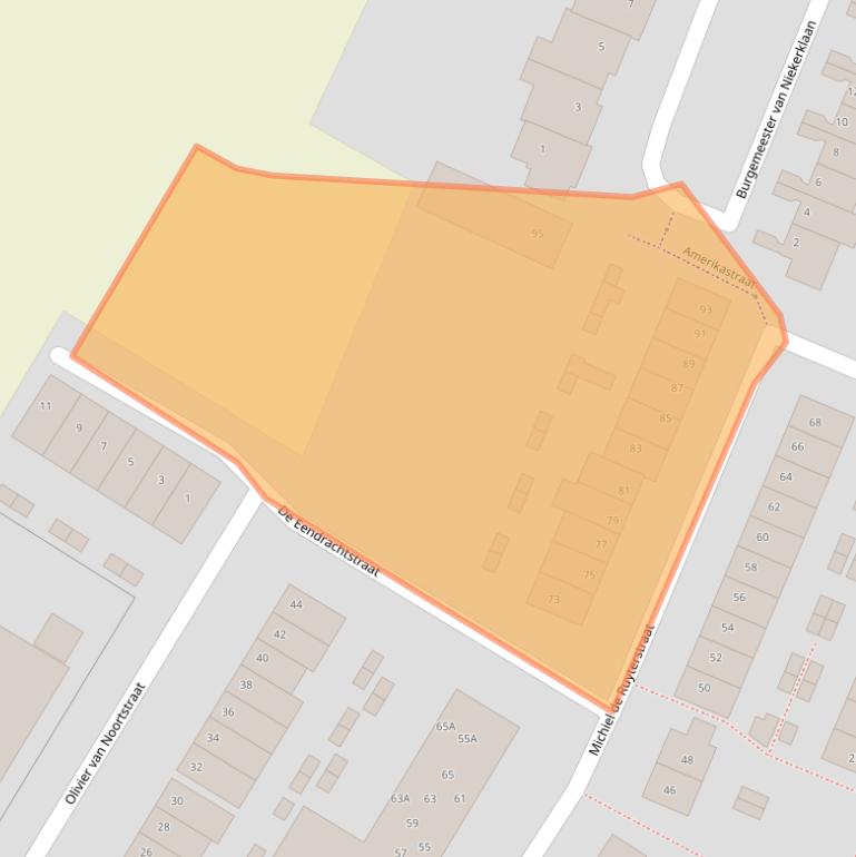 Kaart van postcodegebied 2182XM.
