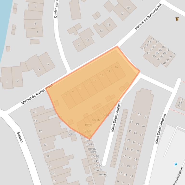 Kaart van postcodegebied 2182XN.