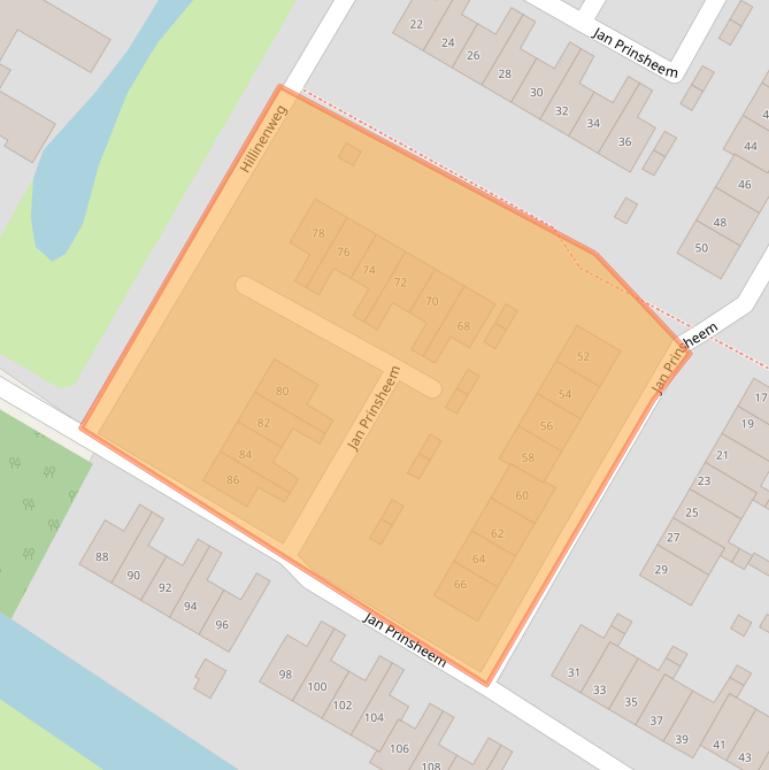 Kaart van postcodegebied 2182ZC.