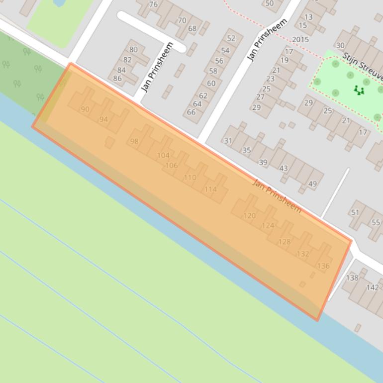 Kaart van postcodegebied 2182ZD.