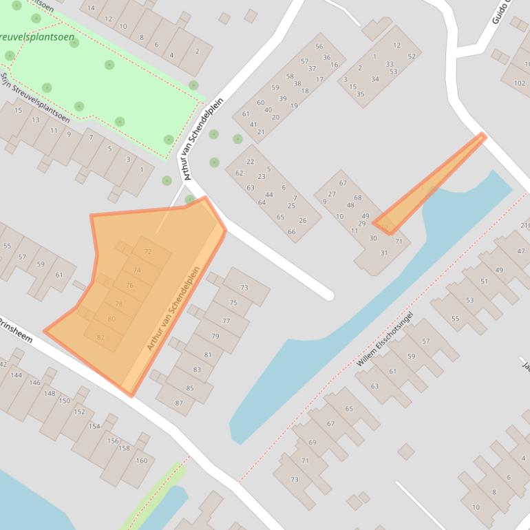 Kaart van postcodegebied 2182ZM.