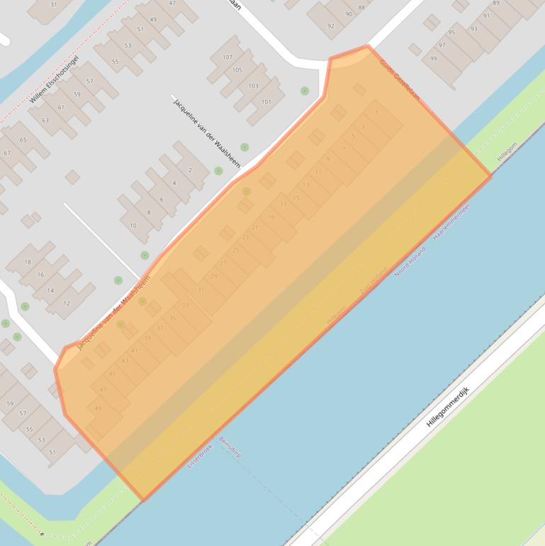 Kaart van postcodegebied 2182ZN.