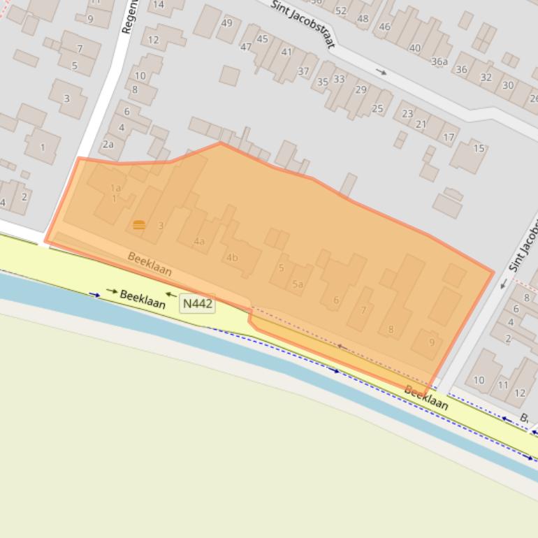 Kaart van postcodegebied 2191AA.