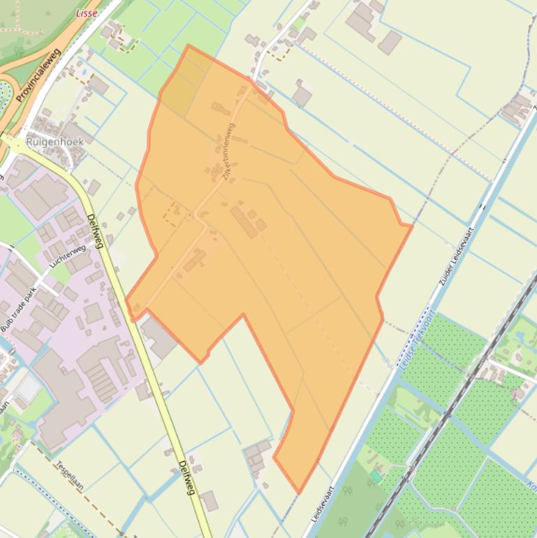 Kaart van postcodegebied 2191AC.