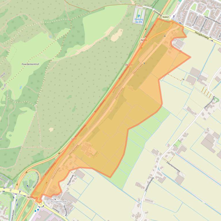 Kaart van postcodegebied 2191AM.