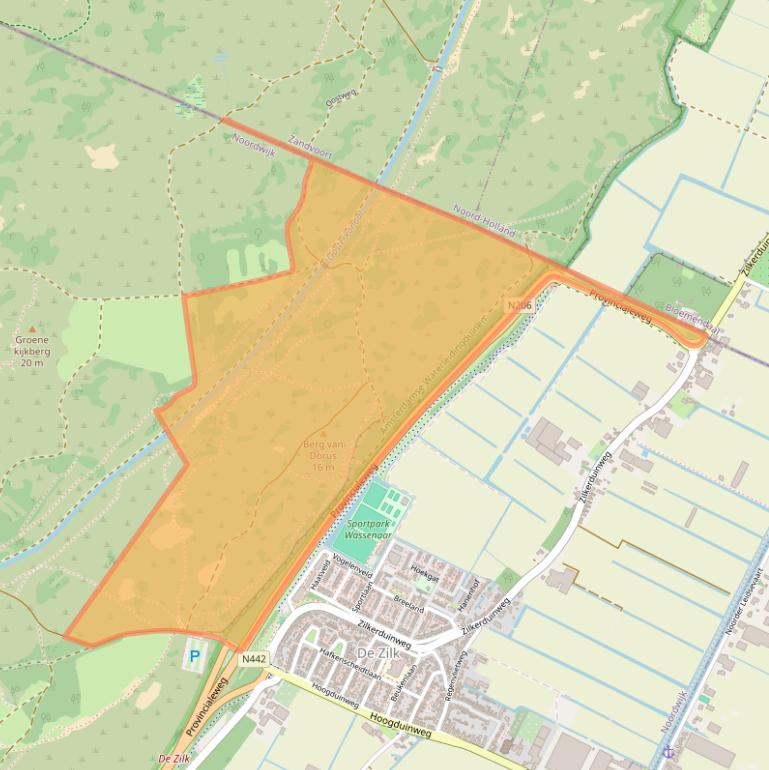 Kaart van postcodegebied 2191AW.