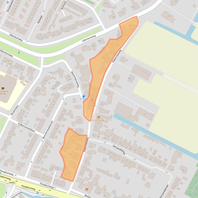 Kaart van postcodegebied 2191BB.