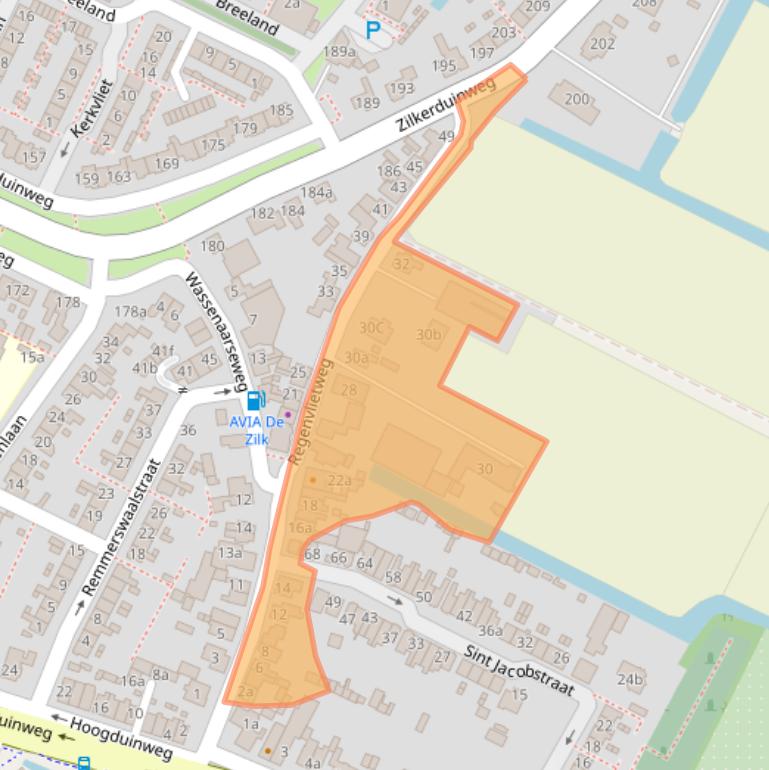 Kaart van postcodegebied 2191BC.