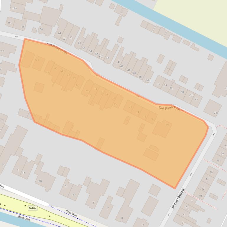 Kaart van postcodegebied 2191BD.