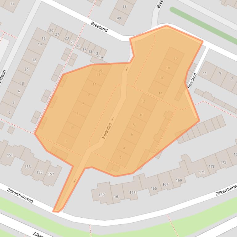 Kaart van postcodegebied 2191XD.