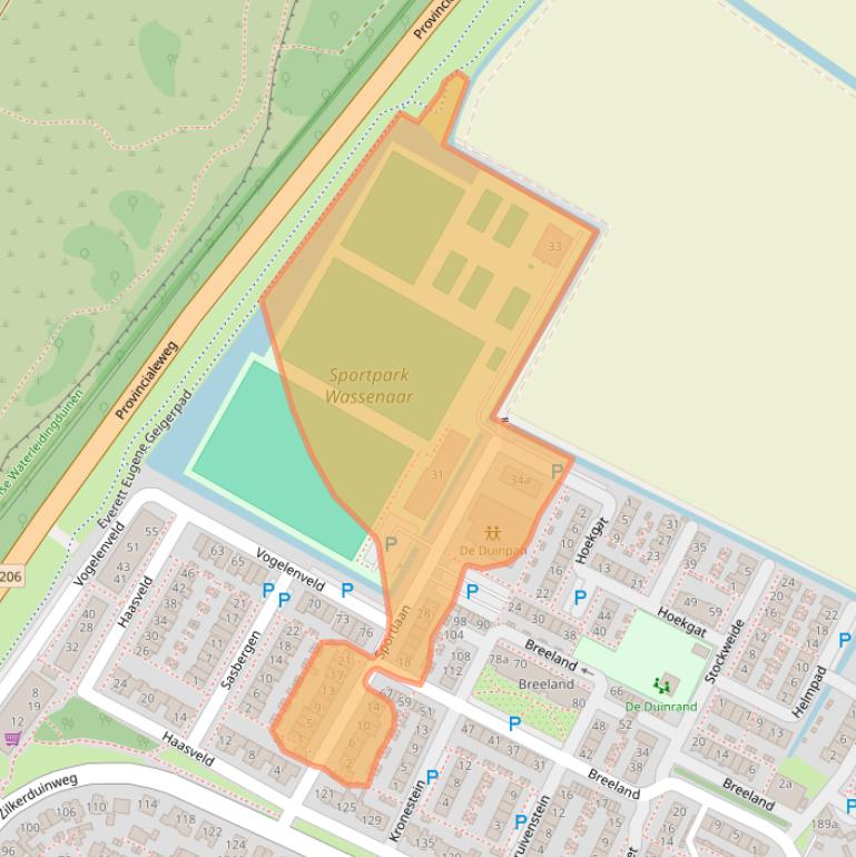 Kaart van postcodegebied 2191XH.