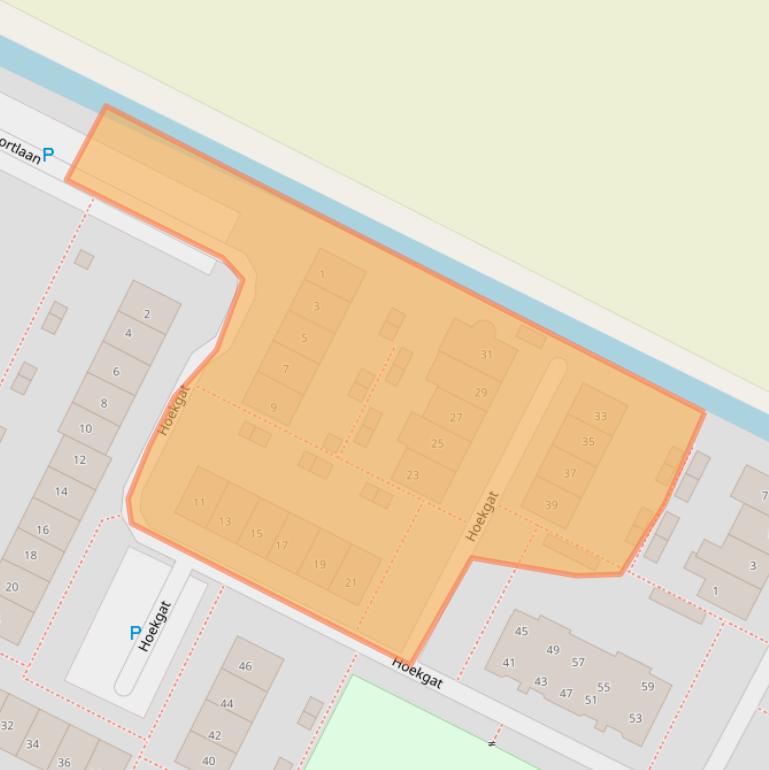 Kaart van postcodegebied 2191XJ.