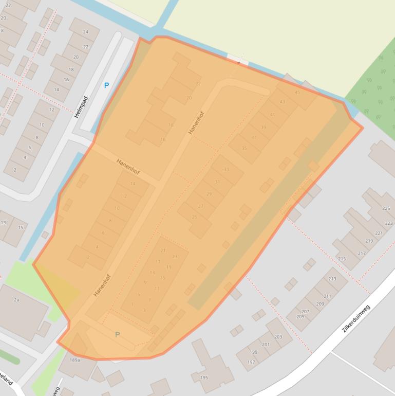 Kaart van postcodegebied 2191XL.