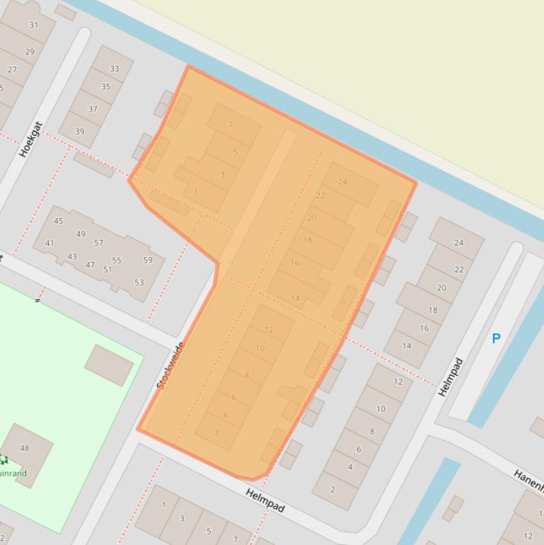 Kaart van postcodegebied 2191XP.