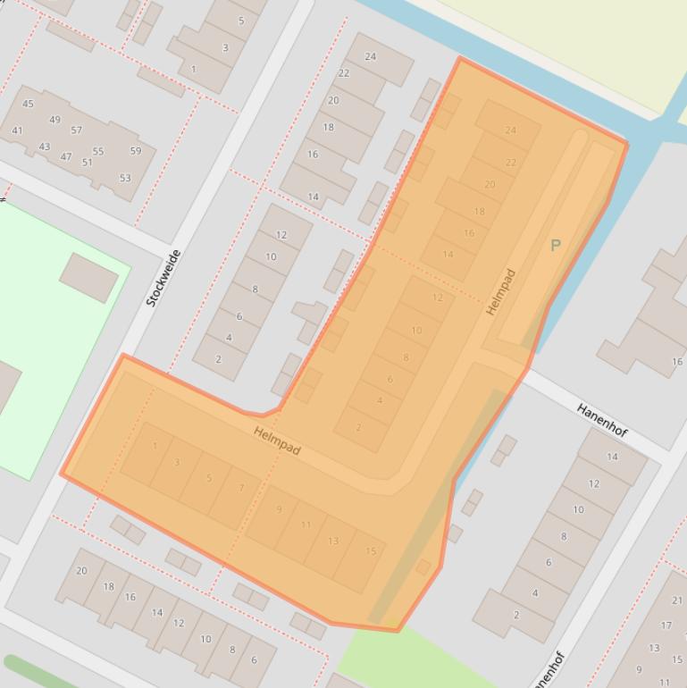 Kaart van postcodegebied 2191XR.