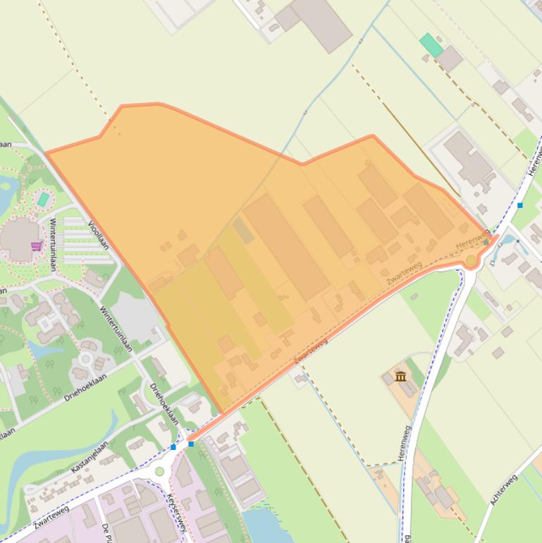 Kaart van postcodegebied 2201AB.