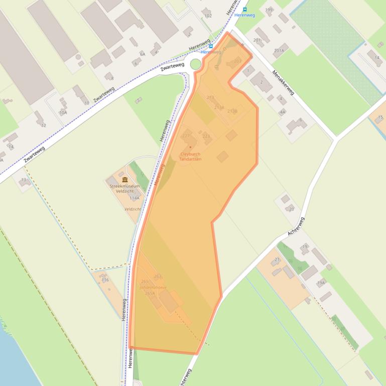 Kaart van postcodegebied 2201AG.