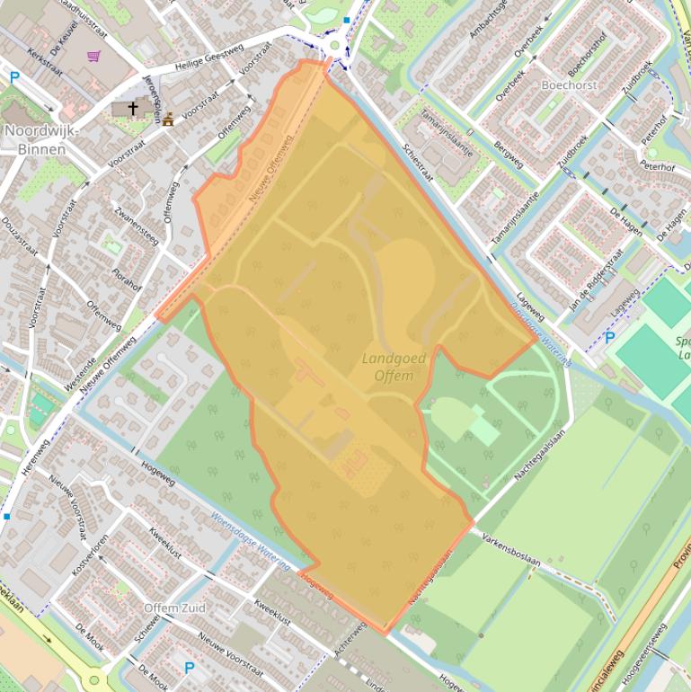 Kaart van postcodegebied 2201AP.