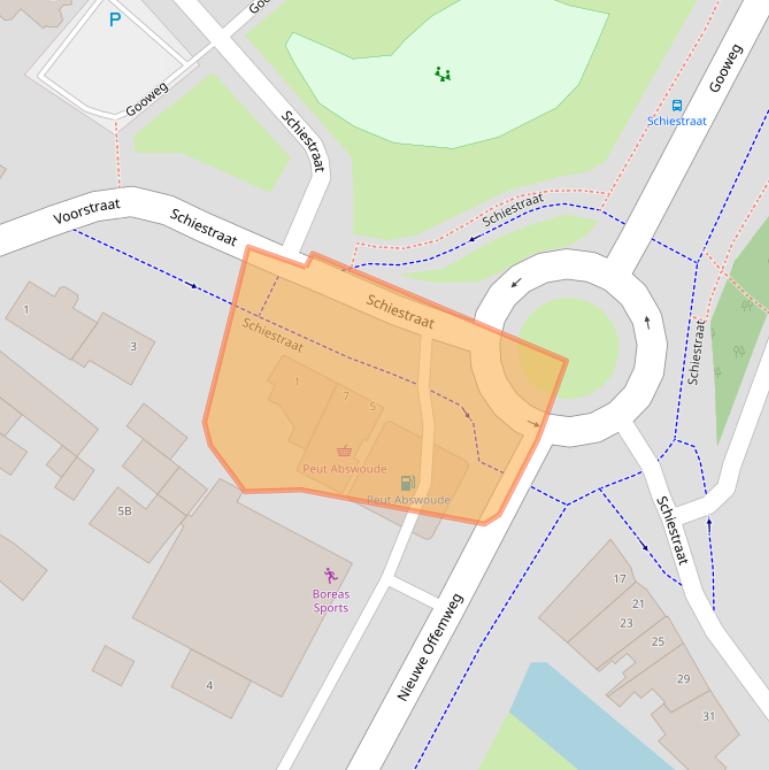 Kaart van postcodegebied 2201AR.