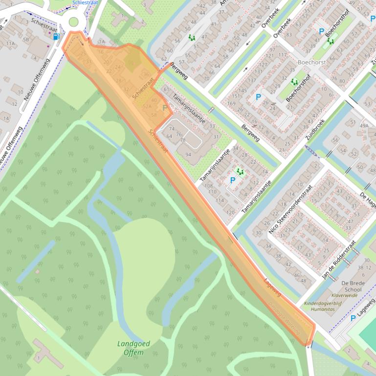 Kaart van postcodegebied 2201AS.