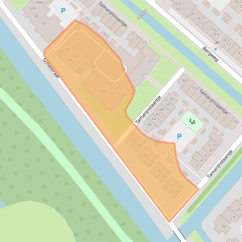 Kaart van postcodegebied 2201AT.