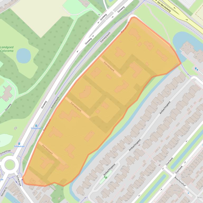 Kaart van postcodegebied 2201AW.