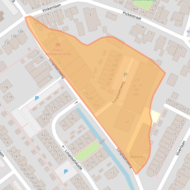 Kaart van postcodegebied 2201CV.