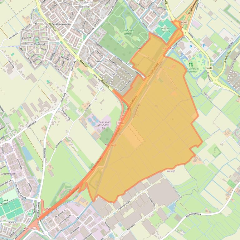 Kaart van postcodegebied 2201DA.