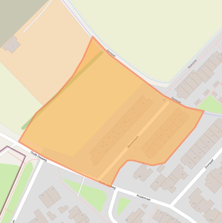Kaart van postcodegebied 2201EV.
