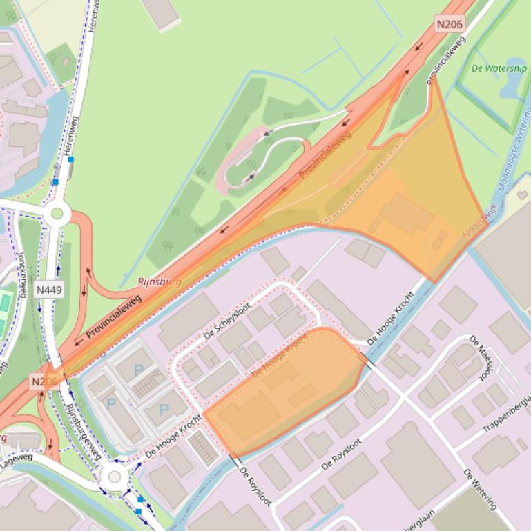 Kaart van postcodegebied 2201EZ.