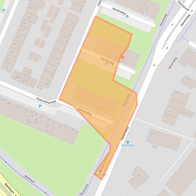 Kaart van postcodegebied 2201GC.