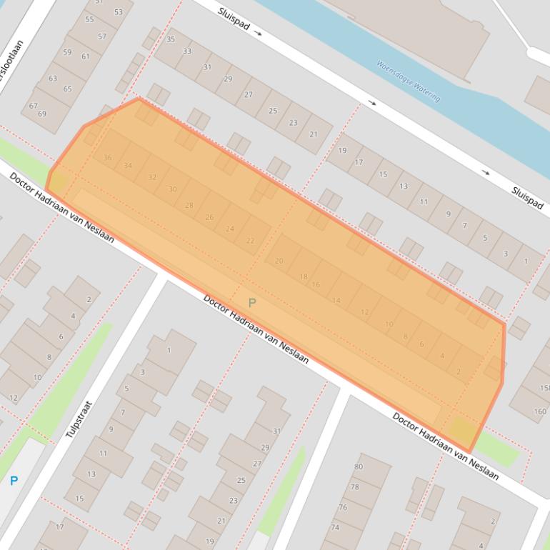 Kaart van postcodegebied 2201GD.