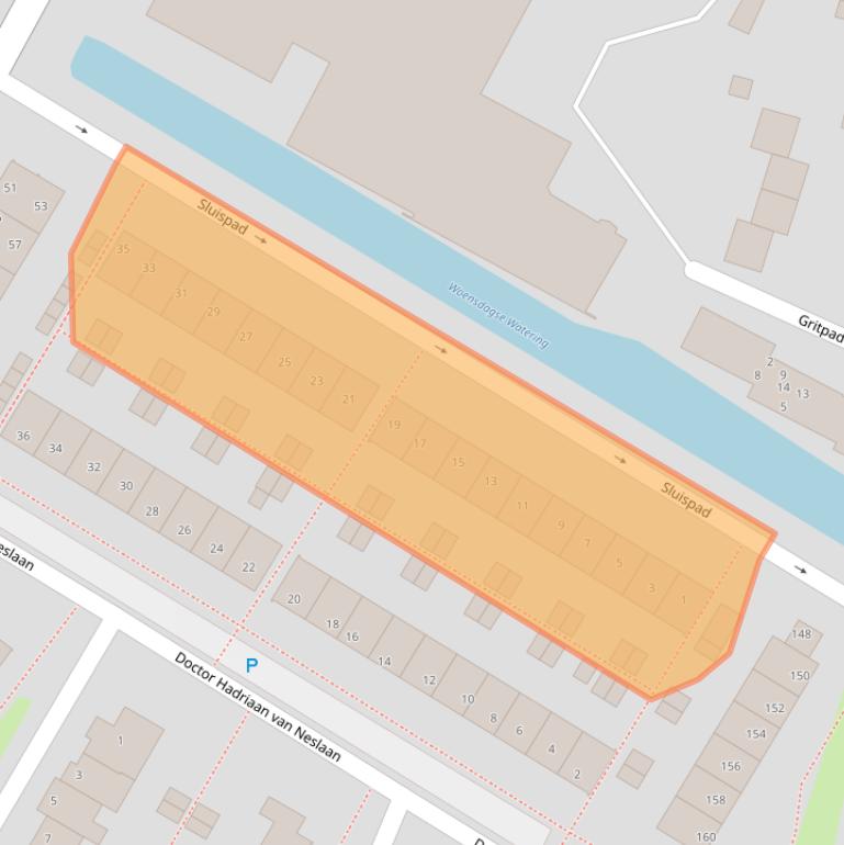 Kaart van postcodegebied 2201GH.