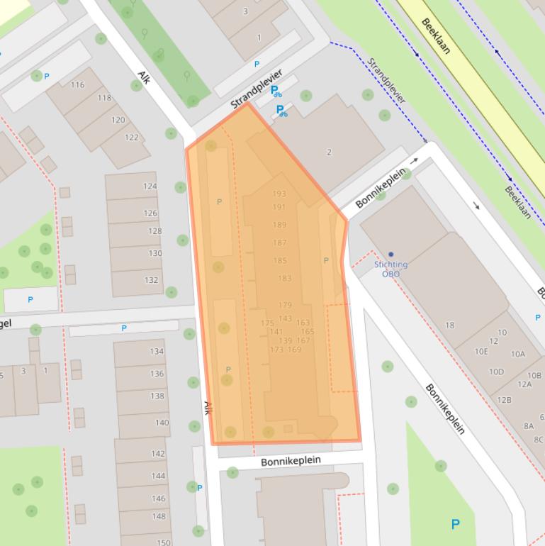 Kaart van postcodegebied 2201GM.