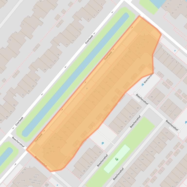 Kaart van postcodegebied 2201GP.