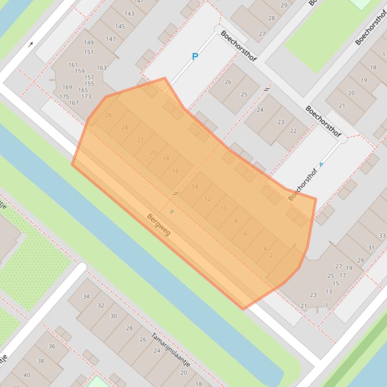 Kaart van postcodegebied 2201GS.