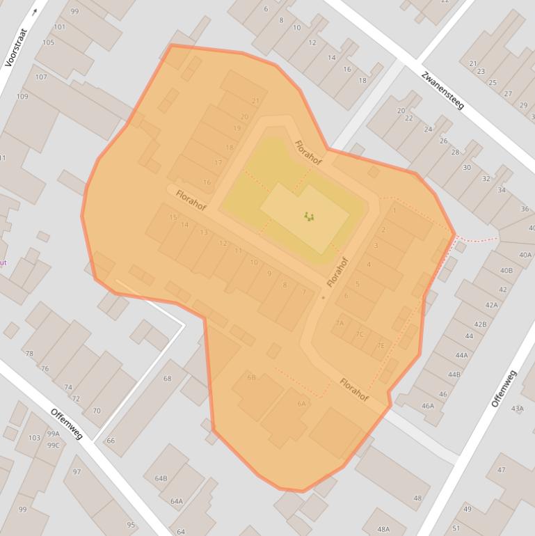 Kaart van postcodegebied 2201GZ.