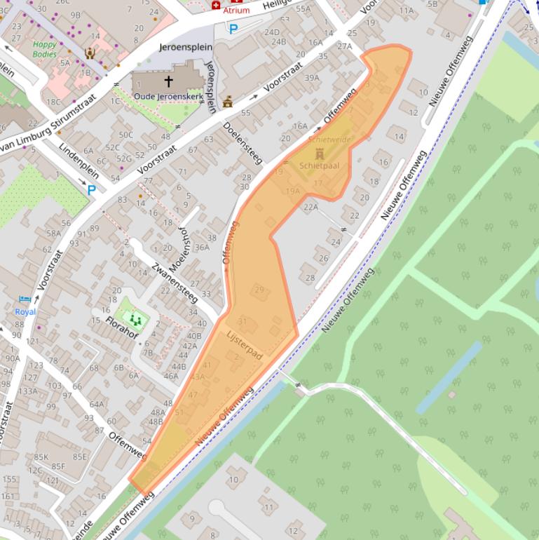 Kaart van postcodegebied 2201HB.