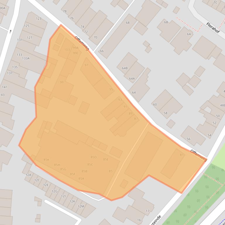 Kaart van postcodegebied 2201HC.