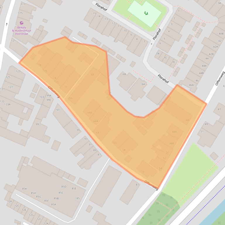 Kaart van postcodegebied 2201HG.