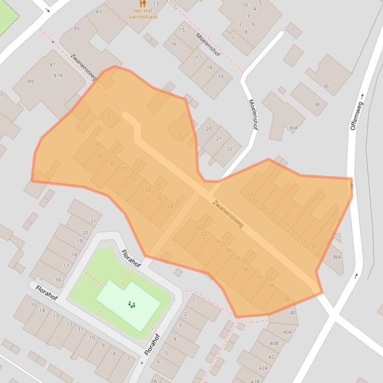 Kaart van postcodegebied 2201HH.