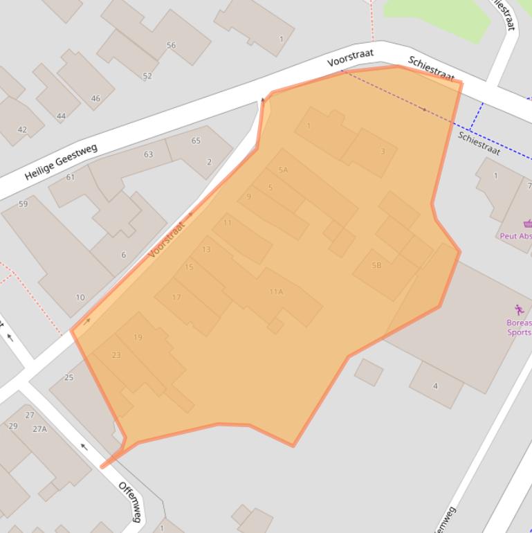 Kaart van postcodegebied 2201HJ.