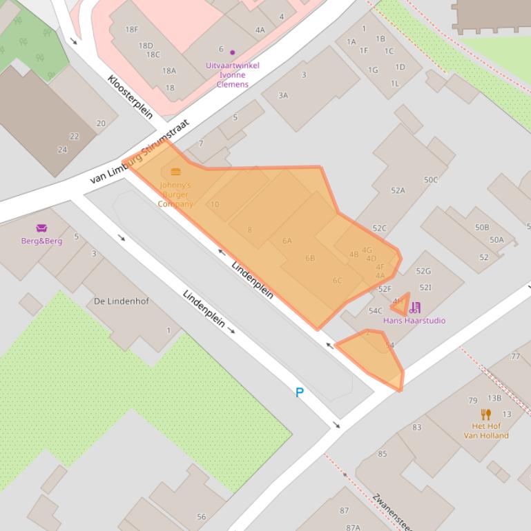 Kaart van postcodegebied 2201JJ.