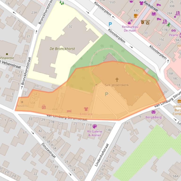 Kaart van postcodegebied 2201JP.