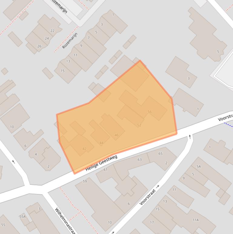 Kaart van postcodegebied 2201JT.